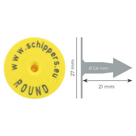 MS 圓形耳標 STM公頭 (100個) Ø27mm