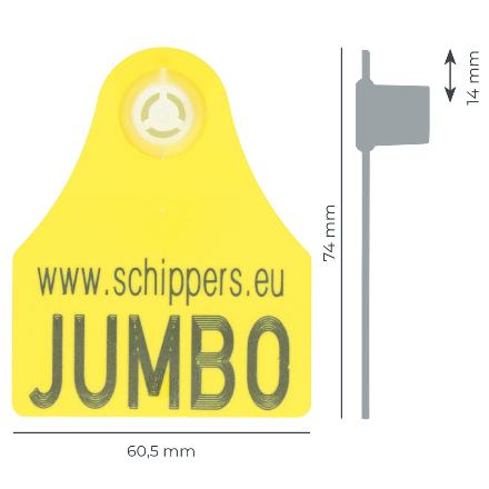 MS Jumbo耳標 STF母頭 (100個) 60.5x74mm